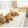 thumbnail image 4 of Ultra-Soft Couch Cover, Non-Slip Washable Couch Covers for Pets, Fluffy Plush Sofa Protector, Suitable for Dogs and Cats(White，82.67x23.62Inch), 4 of 10
