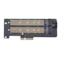 thumbnail image 2 of Tarjeta adaptadora conversora M.2 NVMe SSD NGFF a PCIE X4, clave M, clave B, puerto dual, 2 of 12