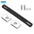 thumbnail image 3 of Uxcell 7.8 Inch Rubber Handle Strap Replacement with Metal End Caps, Silver Tone 2Pcs, 3 of 5