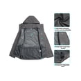 thumbnail image 4 of Little Donkey Andy Men's Waterproof Rain Jacket Outdoor Lightweight Hooded Raincoat for Hiking Golf Travel Fishing Grey XL, 4 of 6