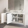 thumbnail image 2 of Modway Bryn 48" Modern Wood/Ceramic Wall-Mount Bathroom Vanity in White, 2 of 8