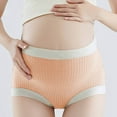 thumbnail image 7 of Maternity Belly Support Underwear Womens Plus Size High Waist Cotton Ribbed Panties Mom Stretchy Full Briefs XL, 7 of 7