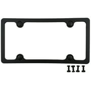Auto Drive Plastic License Plate Frame with Fasteners, Black