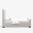 thumbnail image 4 of Alpine Furniture Adele Upholstered Full Platform Bed in Beige, 4 of 9