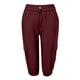 thumbnail image 3 of WILLBEST Pantalones Casuales para Mujer, Cintura Elástica, Bolsillos, Color Liso, para el Trabajo Diario. Mediana, 3 of 4