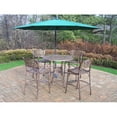 thumbnail image 2 of Oakland Living Elite Mississippi Cast Aluminum 5 Piece Patio Bar Set with Cantilever Umbrella, 2 of 2