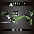 thumbnail image 2 of Attack Graphics Custom Renegade Complete Bike Graphics Kit for Kawasaki KX450 2023, 2 of 4