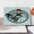 thumbnail image 2 of Medieval Cutting Board, Middle Ages Knight Traditional Costume and Heroic Pastme, Decorative Tempered Glass Cutting and Serving Board, Small Size, Multicolor, by Ambesonne, 2 of 4