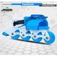 thumbnail image 1 of Jaspo Transformer Beginner Quad And Inline Convertible 2-in-1 Roller Skates For Kids Age Upto 7 Years, Suitable For Learners, School Level Skating (Adjustment Length 18 To 21 Cms (Blue), 1 of 5
