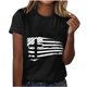 thumbnail image 5 of Camisetas de Manga Corta para las Mujeres, Blusa de Manga Corta de la Moda Del Día de la Independencia Hecha de Poliéster Cómodo para la Primavera Verano, Blusas de Manga Corta para las Mujeres, 5 of 7