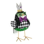 Way to Celebrate Mardi Gras Purple Bowtie Bird Tabletop Decoration