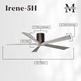 thumbnail image 2 of Matthews Fans - Irene-5H 5-Blade 60 Inch Flush Mount Ceiling Fan In Contemporary, 2 of 7