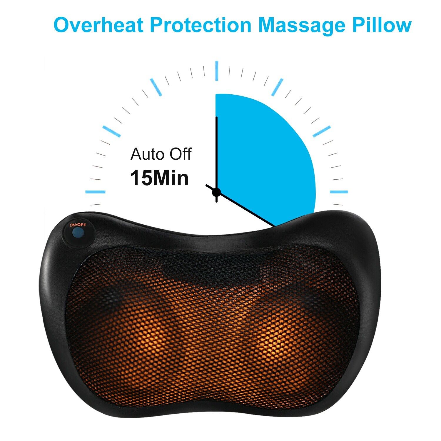 Online Gym Shop CB17262 Pillow Massager Cushion Electronic Massage Lumbar Neck Back Shoulder