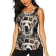 thumbnail image 1 of Balery Realistic Cute Puppy Camiseta sin mangas estampada ligera para mujer, tops de entrenamiento sin mangas, camisetas de yoga transpirables de secado rápido.-Small, 1 of 7