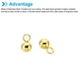 thumbnail image 5 of 50pcs Steel Bead Charm, 4mm Stainless Steel Ball Pendants Charm Metal Round Beads for Jewelry Making, Gold Tone, 5 of 7