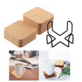 thumbnail image 4 of Posavasos de madera para bebidas, tapetes esenciales para tazas de cocina, protección de mesa, posavasos reutilizables para tazas, para oficina, cuadrado perfecl portavasos, 4 of 8