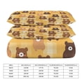 thumbnail image 2 of 3 Pcs Soft Bedding Set, Includes 1 Duvet Cover with Zipper And 2 Pillow,Shams Cartoon Cute Bear Queen(90"×90"), 2 of 8