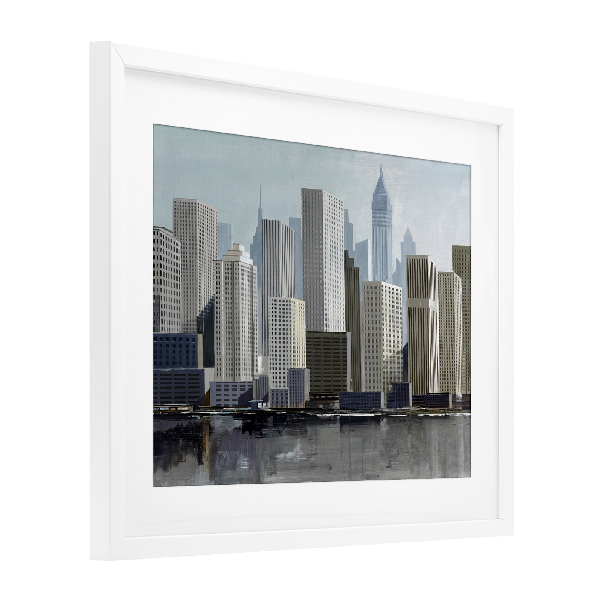 Stupell Industries New York City Sans Bridge White Framed Print Under Glass, design by Lorenzo Collective
