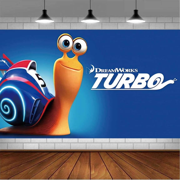 Turbo Backdrop Banner Party Supplies Poster Movie Theme Background for Photography Birthday Decorations