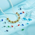 thumbnail image 3 of 100 Pcs Faceted Teardrop Glass Beads 10 Colors Transparent Waterdrop Crystal Glass Beads Top Drilled Drop Spacer Beads for DIY Craft Jewelry Necklace Bracelet Earring Making Hole: 1mm, 3 of 9