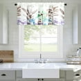thumbnail image 3 of VOGOL Farmhouse Botanical Series Valance, Faux Linen Light Filtering Window Curtains for Bedroom, Rod Pocket Valance for Living Room Kitchen, 52 x 18 Inches, 3 of 7