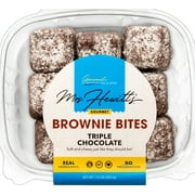 (2 Pack) Mrs. Hewitt's Triple Chocolate Brownie Bites, Gluten Free, Kosher Dairy, Peanut Free, All Natural, No Preservatives, 7.5 oz