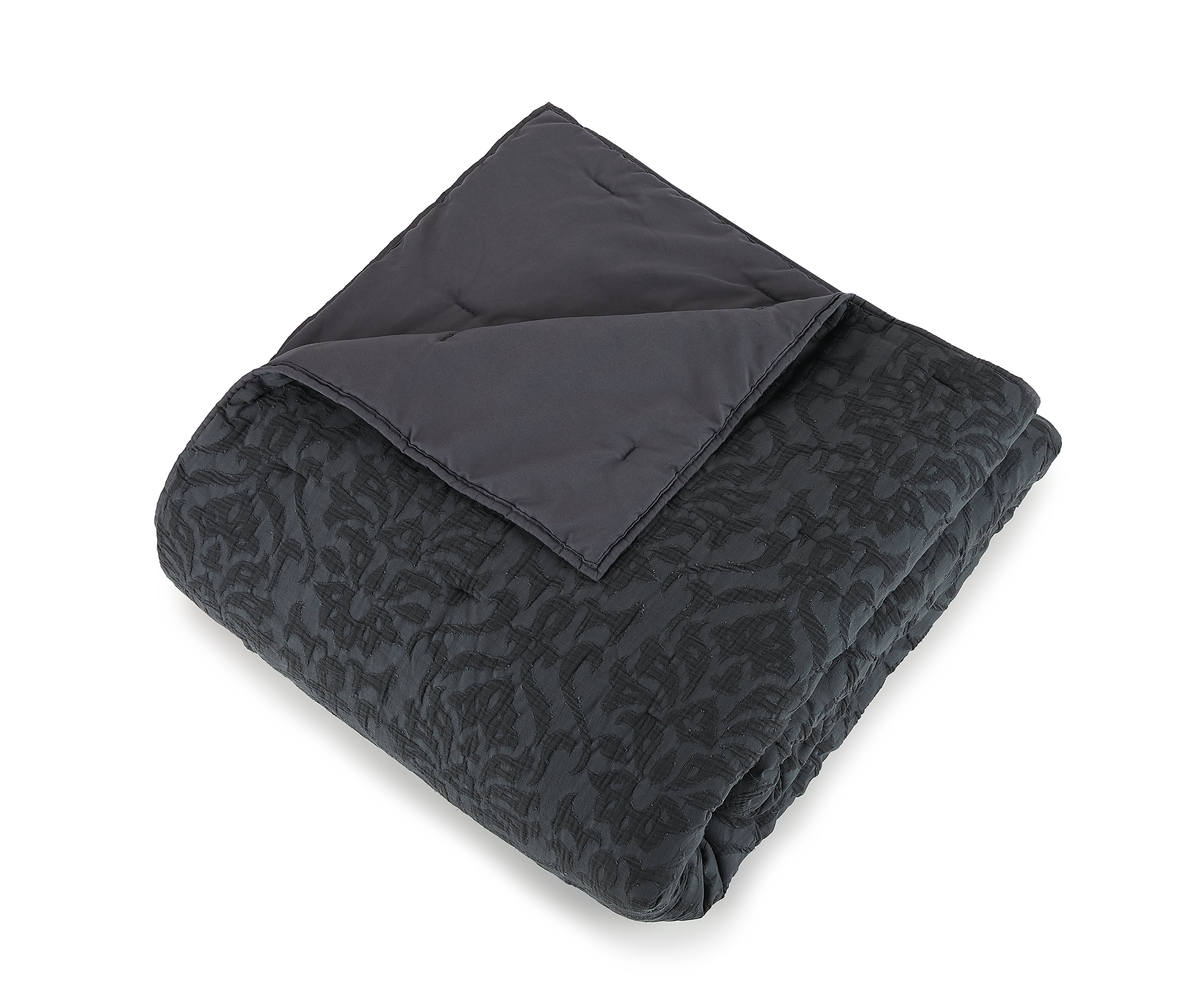 Better Homes & Gardens Damask Cotton Quilt, Full/Queen, Gray