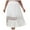 White, variant on GigrtiJin Women's Plus Size Skirt Elastic High Waist Pleated A-Line Ruffle Lace Trim Flowy Solid Color Midi Maxi Skirts