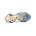 thumbnail image 4 of BLISSFUL STEP Women's Fashion Platform Strap Slingback Chunky Heel Open Toe Sandals Haze Blue 7.5, 4 of 8
