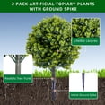 thumbnail image 6 of Home Decor Artificial Topiary Ball Tree with Spike, Fake Eucalyptus Topiary, Fake Cedar Topiary, UV Resistant Artificial Greenery for Indoor Outdoor– Garden, Patio, Office Decoration, 6 of 9