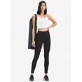 thumbnail image 4 of Chiclily Womens High Waist Black Leggings, 24" Inseam, Ankle Workout Yoga Pnats with Back Pockets, Size L, 4 of 5