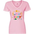 thumbnail image 3 of Inktastic Summer Camp Vacation Women's V-Neck T-Shirt, 3 of 5
