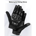 thumbnail image 3 of Gants de Moto Quatre Saisons Noir et Rouge - Matériau Piqué, Antidérapant, Compatible Écran Tactile, Protection Solaire, Résistant à l'Usure pour Motocross, Route et Usage Extérieur, 3 of 4