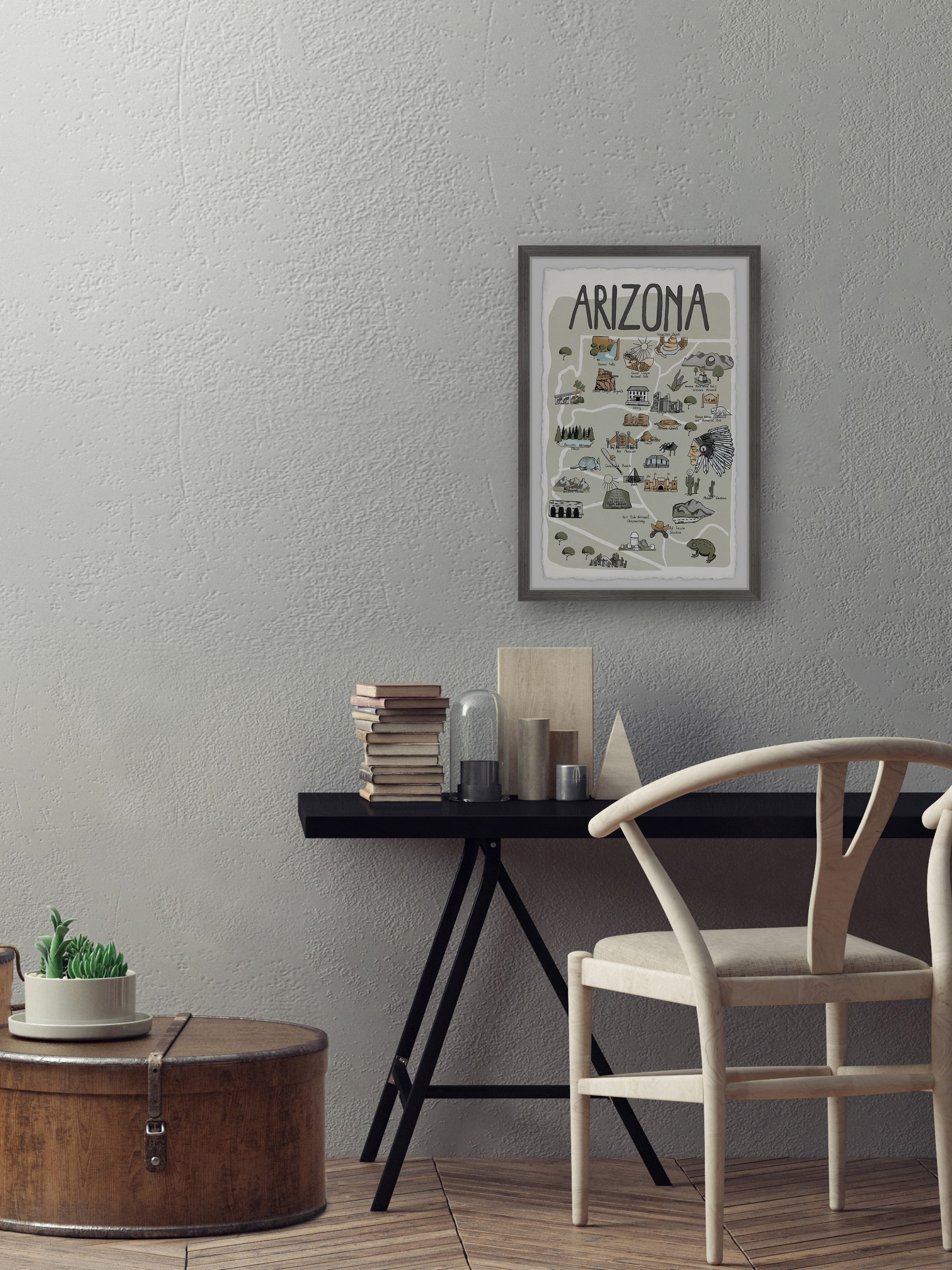 Marmont Hill Green Arizona Framed Wall Art