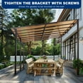 thumbnail image 3 of CoSoTower 10' X 14' Outdoor Pergola Gazebo,Wall-Mounted Lean to Metal Awning Gazebo with Roof,Large Heavy Duty for Patio,Decks,Backyard, 3 of 9