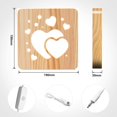 thumbnail image 3 of Heart Shaped Wood Bedside Lamp 3D LED Optical Night Light,Person, 3 of 5