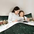 thumbnail image 5 of Feelyou Christmas Eve Bedding Comforter Set 7pcs, Cabin House King Bedding Sets, Winter Snow Snowflake Reversible Bed Sheets, Breathable Home Decor, 5 of 8