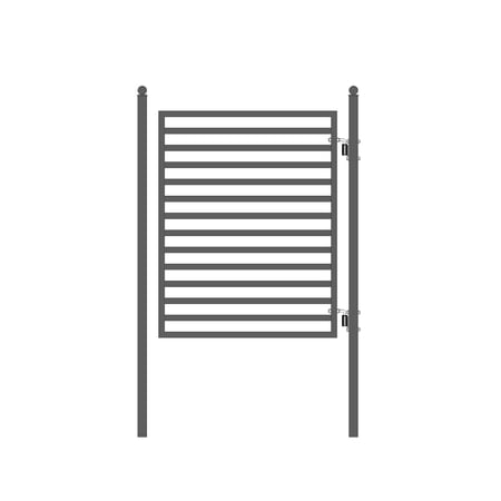 ALEKO Swing Steel Garden Yard Pedestrian Gate 5 x 4 feet Milan Style