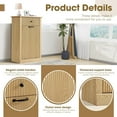 thumbnail image 2 of Magic Union Tilt Out Fluted Laundry Hamper Cabinet, 11 Gallon Hidden Laundry Hamper, Wooden Trash Can Cabinets with Drawer, Modern Garbage Can Cabinet for Bathroom, Kitchen, Living Room, 2 of 8