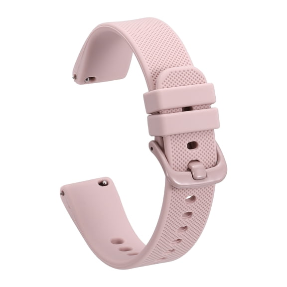 Uxcell Silicone Watch Bands 16mm Width Soft Quick Release Watch Bands Replacement Sports Straps with Stainless Steel Buckle for Men Women, Pink