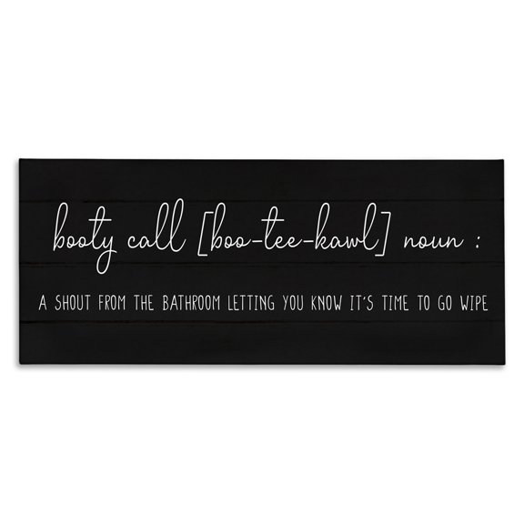 Stupell Industries Cottage Booty Call Parent's Definition Canvas Art, 24 x 10, by Lil' Rue