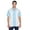 Cloud Blue/ Crem, variant on Harriton M575 Men's Two-Tone Camp Shirt-BLACK/ CREAM-4XL
