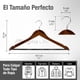 thumbnail image 2 of 20 Ganchos de Madera para Ropa: Gancho Plateado Giratorio de 360 Grados - Color Cafe, 2 of 3