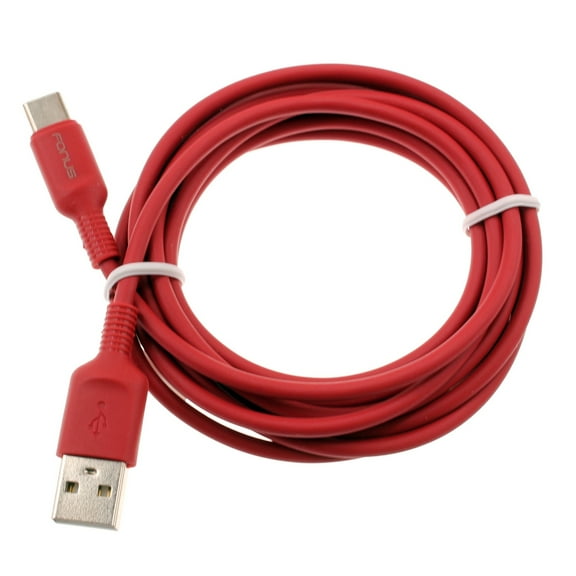 Red 6ft USB-C Cable for Boost Mobile Celero 5G/Plus (2024) - Charger Cord Power Wire Type-C Fast Charge Sync for Celero 5G/Plus (2024) Models