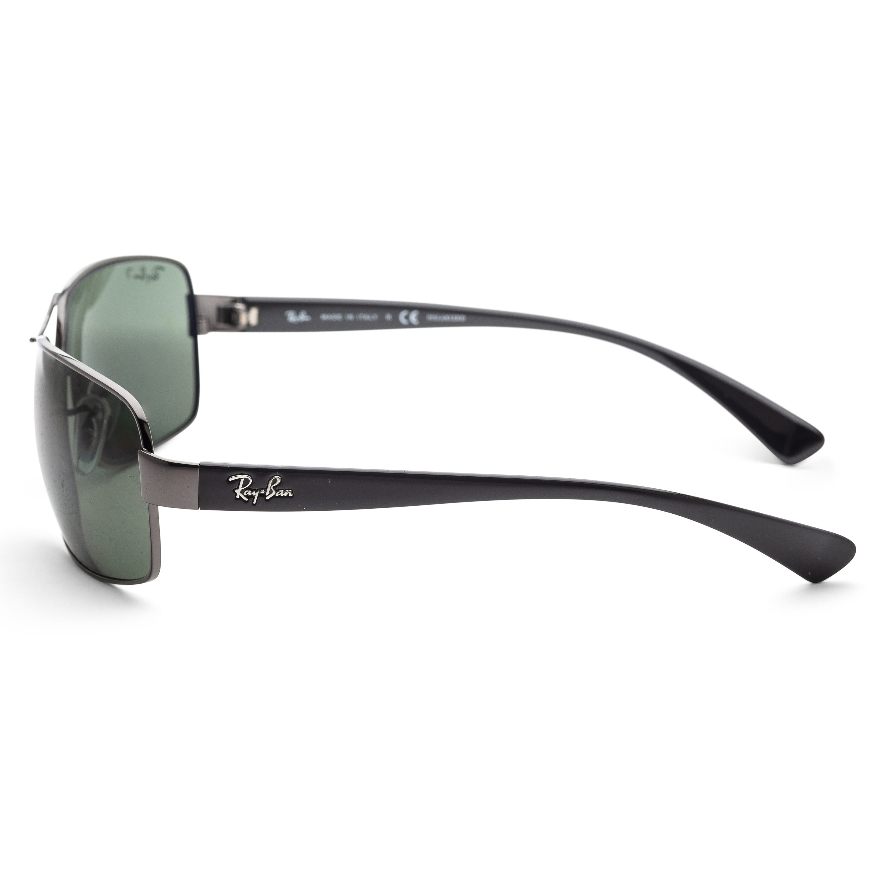 Ray-Ban Men's Polarized RB3379-004/58-64 Silver Rectangle Sunglasses - image 2 of 2