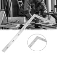 thumbnail image 2 of Tebru Protractor Angle Ruler Stainless Steel 90 Degree Right Angle Ruler Measurement Square Tool Metal Square Ruler, 2 of 9