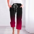 thumbnail image 2 of aidice Capri Pants for Women Casual Cropped Loose Lightweight Elastic Waisted Summer Pants Multicolor, 2 of 5
