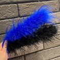 thumbnail image 3 of Thick Ostrich Feather cuffs for women Furry fur cuffs a waers feather cuffs Anklets Feather Slap Bracelets Patting Circle, 3 of 4
