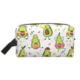 thumbnail image 2 of Uemuo Avocado Playing Music Pattern Portable Toiletry Bags with Handle, Waterproof travel Make up Bags for Women, Large Capacity Travel Cosmetic Bags, 2 of 9