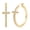 Gold-20mm, variant on 14K Gold Plated Cross Hoop Earrings for Women, Hypoallergenic Rhinestone Lightweight Earrings, Jewelry Gifts